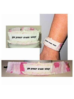 Go Your Own Way Stevie Nicks Music Lyrics Fabric Bracelet Boho Hippie Jewelry